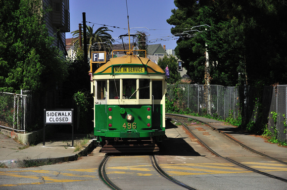 496 pulling in to Beach Yard